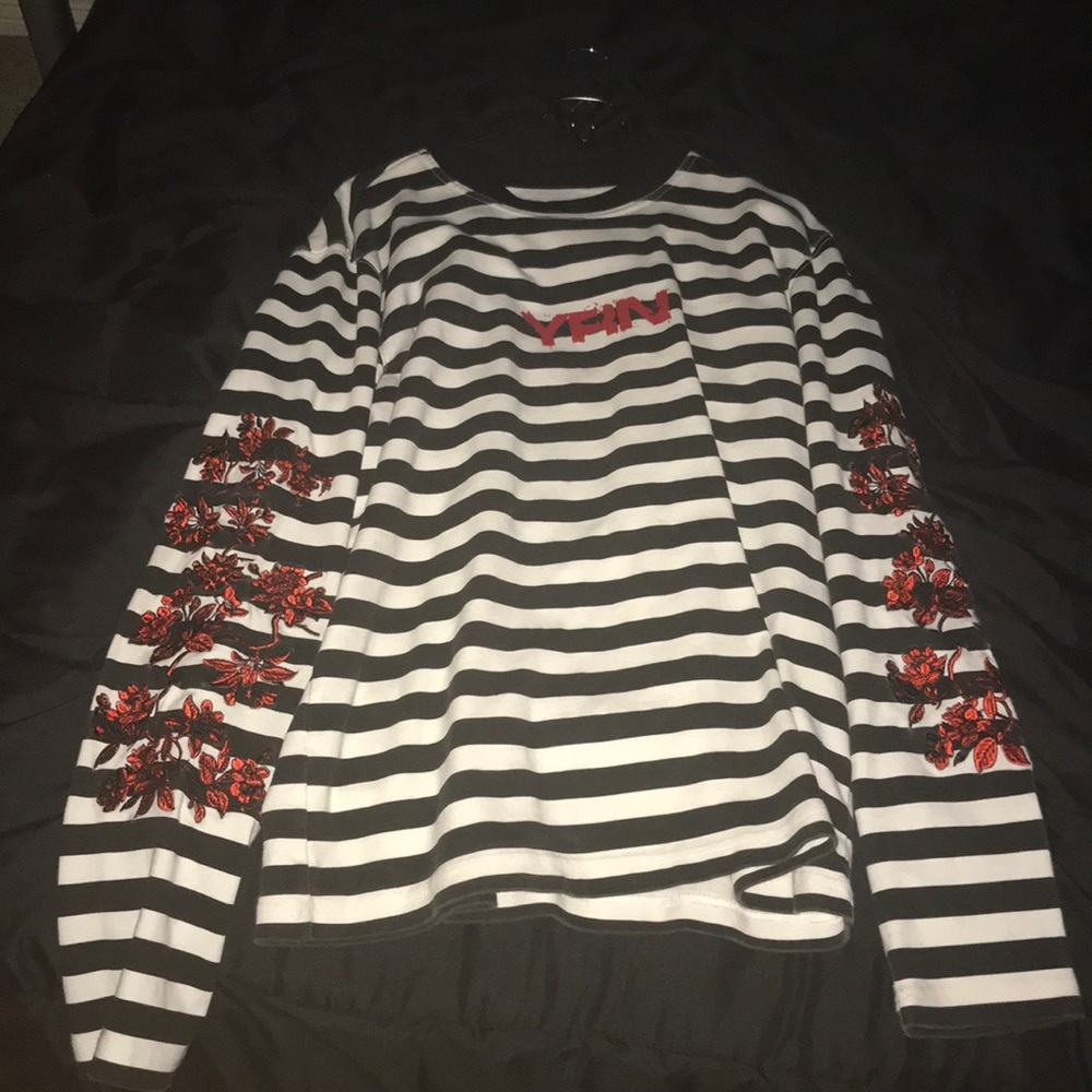 YRN B&W Stripped Long Sleeve